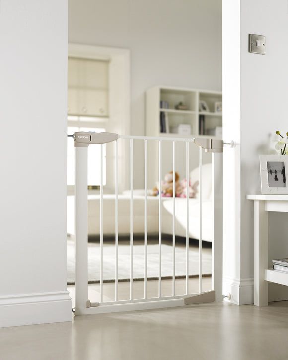 Lindam Sure Shut Orto Gate | Baby Gate | White Stair Gate (76-82cm)