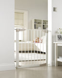 Lindam hat das Tor sicher geschlossen | Babytor | weißes Treppenschutzgitter (76–82 cm)