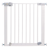 安全第一金属製階段ゲート | 自動で閉じる | 白い階段ゲート(73-80cm)