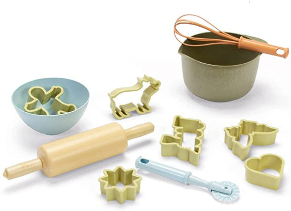 11 Piece 100% Recyclable Bio-Plastic Baking Set | Eco-Conscious | Montessori Learning | 2Years+