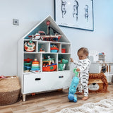 This bookshelf chest coordinates with other items to any place of your home.