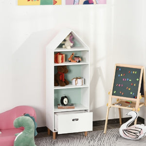 Libreria Montessori grande intercambiabile | Deposito di giocattoli per bambini | Blu o rosa e bianco | 1,42 m di altezza | 3 anni+