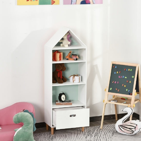 Large Interchangeable Montessori Bookcase | Kids Toy Storage | Blue or Pink and White | 1.42m High | 3 years+