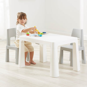 Εξαιρετικά μοντέρνο, το νέο μας σετ παιδικού τραπεζιού και καρέκλας με ρυθμιζόμενο ύψος μεγαλώνει μαζί με το παιδί σας