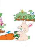 Design coloré et mignon de Bouncer le lapin disponible dans une gamme de différentes tailles, imprimé sur du papier mat épais