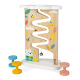 Ce jouet en bois aux finitions magnifiques aide à développer la motricité et la dextérité de votre bébé.