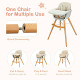 Dieser Hochstuhl und Niedrigstuhl für Babys ab 6 m kann auch ohne Tablett als Stuhl verwendet werden