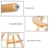 chaise haute et plateau en bois de hêtre à hauteur réglable 3 en 1 | Chaise basse | Coussin Crème