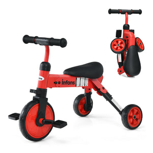 2 in 1 Kids Tricycle | 3 Wheel Bike Trike | Detachable Pedals