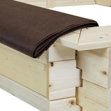 Made from durable Nordic spruce, this hexaganol sandpit is 1.37 x 1.19m with a flat edge around the top for little bottoms.
