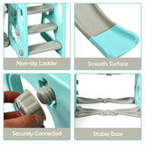 This swing and slide set comes with non-slip steps, a smooth surface which is made from non toxic eco friendly PE plastic.
