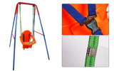 Plastic Garden Folding Outdoor Baby Swing With Baby Seat Made from environmentally, eco-friendly PE and PP material