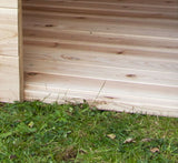 Per questa casetta in legno per bambini è disponibile anche un pavimento in legno di abete di qualità con scanalature e linguette
