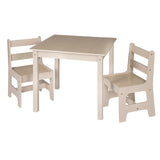 Cream version of childrens table and chairs set