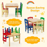 Kids Eco Wooden Table and 4 Chairs | New Zealand Pine | 3-8 Years