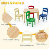 Children's Eco Wooden Table & 4 Chairs Set | New Zealand Pine | 3-8 Years