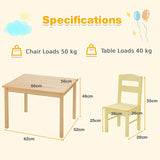 Children's Eco White Wooden Table & 4 Chairs Set | New Zealand Pine 