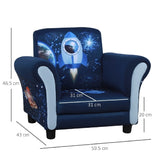 Blast-Off Children’s Rocket Themed Armchair | Dark Blue | 3-9 Years