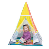 For toddlers, unfold the gym's sides to create a fun, playtime teepee.