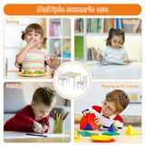 This kids Montessori table is idea for eating at, reading, crafts and more