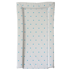 Denne essentielle puslemåtte med polkaprikker med blåt print er en flot og enkel måtte, der passer til enhver børnehave