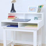 Escritorio ecológico Montessori que ahorra espacio | Almacenamiento de oficina con silla | Blanco