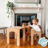 مجموعة طاولات وكراسي الأطفال الخشبية من ليتل هيلبر