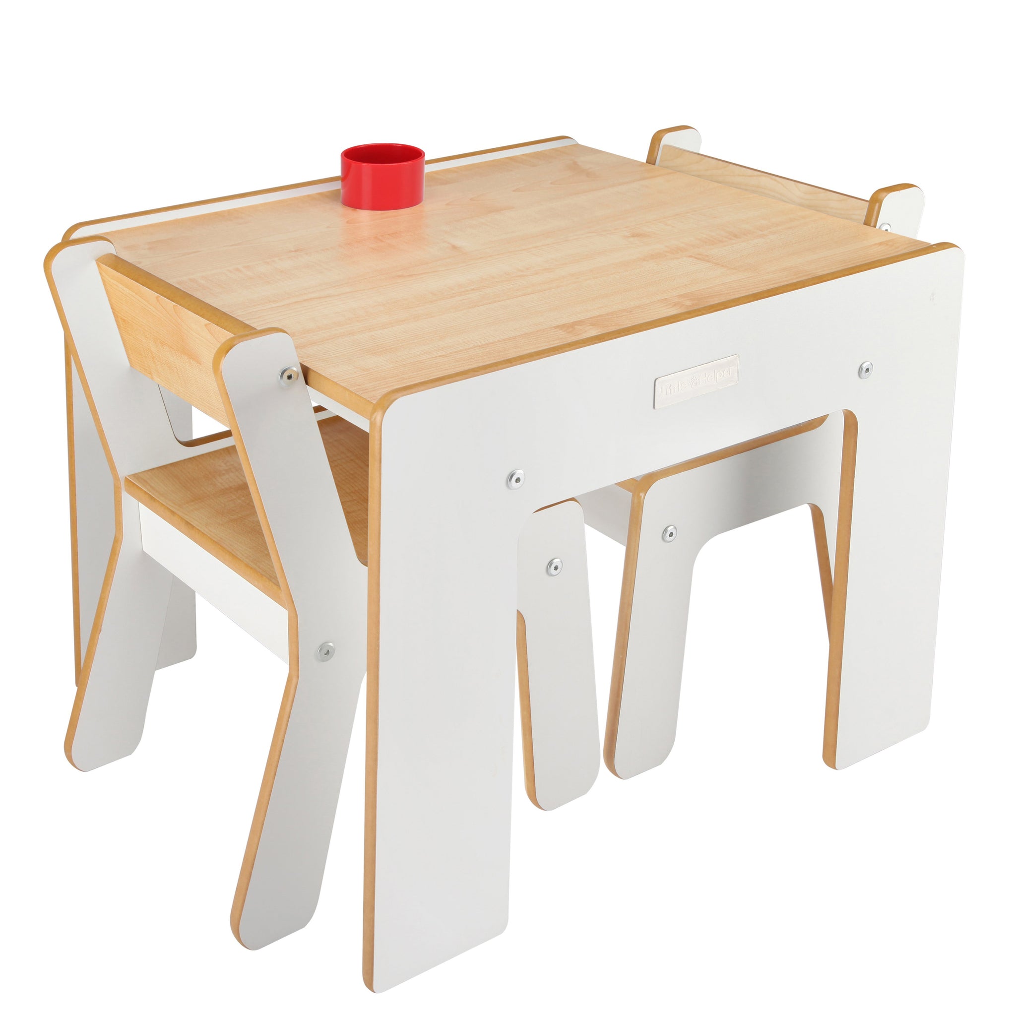 Kid's 3-in-1 White Wooden Table & 2 Chairs with Lego Board and Storage –  www.littlehelper.co.uk