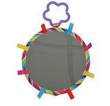 The large discovery mirror helps baby learn how to focus, track images, and explore the wonderful things a face can do