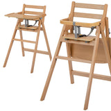تعتبر وسادة الكرسي العالي فائقة النعومة والمبطنة للغاية مناسبة للكرسي المرتفع القابل للطي من خشب الزان 2 في 1.