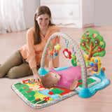 This beautiful playmat features a colourful rainbow arch with 3 attachment links