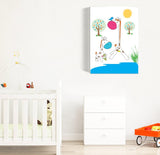 Design coloré et mignon de maman et de bébé girafe, disponible en différentes tailles et sur différents supports à partir de 6,99 €