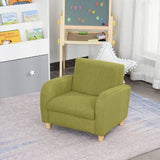 Childrens Premium Quality and Deluxe Single Armchair | Linen Look | Blue | 3-8 Years