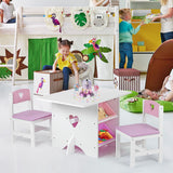 Heart themed, this set comes with 4 storage bins and is the ideal place for homework, games or arts and crafts