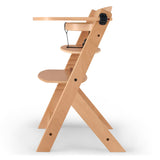 Chaise haute et plateau en bois écologique à hauteur moderne Grow-with-Me | Chaise de bureau | Naturel | 6 mois - 10 ans