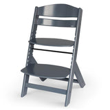 Cadeira alta e bandeja moderna de madeira ecológica Grow-with-Me | Altura ajustável | Cadeira de mesa | Cinza Ardósia | 6m - 10 anos