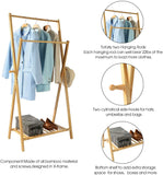 Made from high quality 100% eco conscious bamboo, it has 2 rails to bear 10kg of clothes, 2 side books and bottom shelf