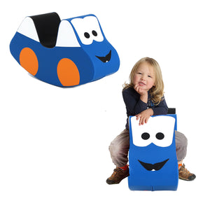 Мягкая игровая качалка Little Helpers Montessori и машинка синего цвета