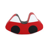 Childrens Faux Leather Rocker |Ride-on Soft Rocking Toy | Soft Play Car |Red| 12m+  the shapes are robust, water resistant