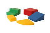 Große Indoor-Softspielgeräte | Montessori 6-teiliges Schaumstoff-Spielset mit Stufen | 6 Monate+