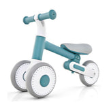 Trehjuls Push Langs Treningssykkel | Balansesykkel | Justerbar Setehøyde | Blågrønn | 1-3 År
