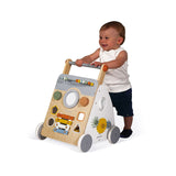Montessori 9-Piece Activity Eco Wooden Baby Walker | Removable Brake | 12m+