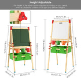 Height adjustable kids easel from 115cm up to 141cm so ideal for toddlers from 3 years to 10 years!