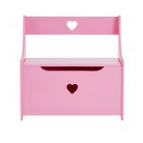 Kids Montessori Pink Toy Box & Bench Seat with Slow Release Hinge | Ottoman | Blanket Box | Pink