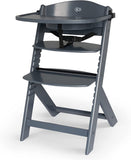 cadeira alta e bandeja cinza quente com altura ajustável 3 em 1 com arnês de segurança de 3 pontos
