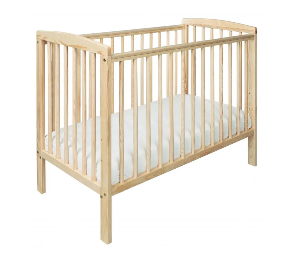 Eco Conscious Space Saving Baby Cot With Foam Mattress Solid Pine www.littlehelper
