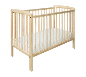 Экологичная детская кроватка-кози | компактная детская кроватка | с опцией поролонового матраса | массив сосны