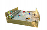 Kids wooden sandpit with lid at 1.2m square - fully impregnated