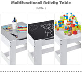 This kids table and chair set is a multi functional activity table to last years