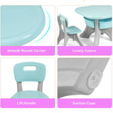 This funky kids table and chair set comes in a lovely aqua and grey colour